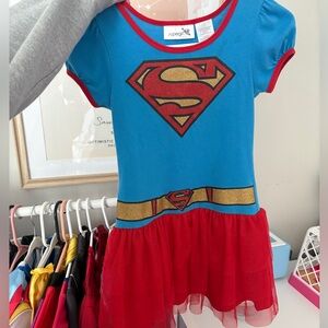 Super Girl Superhero Kids Costume - Blue and Red